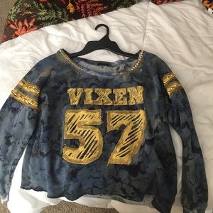 robins jean varsity sweatshirt